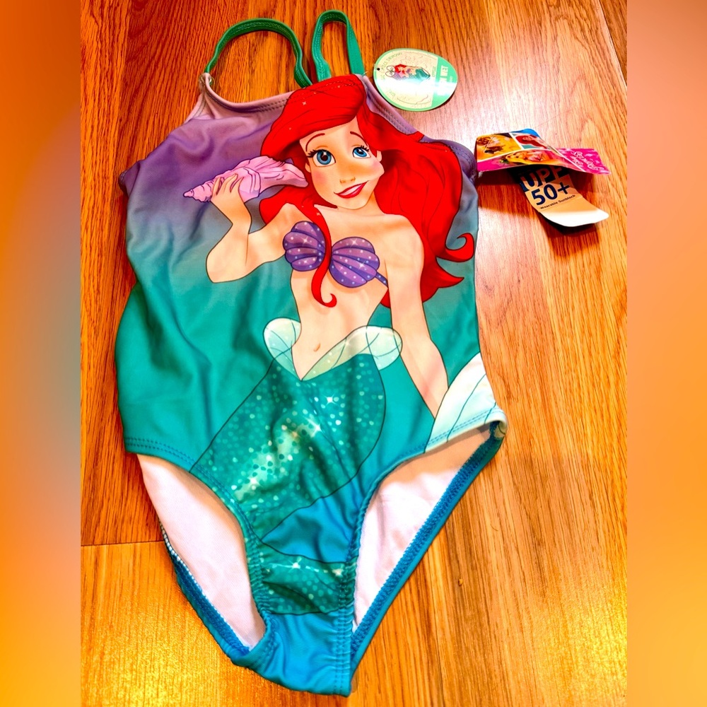 The Little Mermaid Girls Green Swimsuit